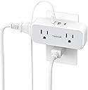 Surge Protector Outlet Extender, TESSAN Multi Plug Splitter with 4 Electrical Outlets 3 USB Ports(1 USB C), Multiple Plug Mini Wall Expander for Home Bathroom Office Dorm Room Essentials