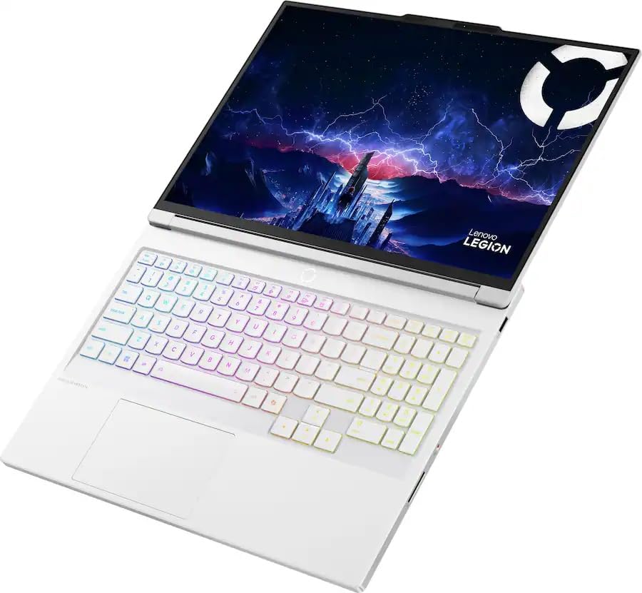 Image of Lenovo Legion 7i Gaming Laptop, Intel Ultra 7 255HX, 16 inch OLED 2.5K (2560x1600) 165Hz 500nits, 64GB DDR5 4TB SSD, RTX 5060, 5MP Camera E Shutter, Wi-Fi7, Win 11, Glacier White, 2TB USB Drive, W /GaLiMu