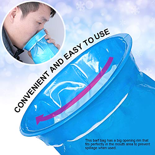 Barf Bags, YGDZ 45 Pack Vomit Bag Disposable Car Blue Emesis Bags Nausea Bags for Travel Motion, 1000ml