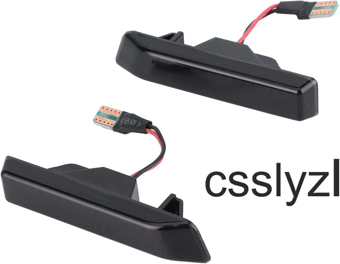 2Pcs Sequential Dynamic LED Fender Side Marker Turn Signal Lights Smoked Lens Blinker Assembly Compatible with BMW E53 X5 1999-2006, E36 1996-1999