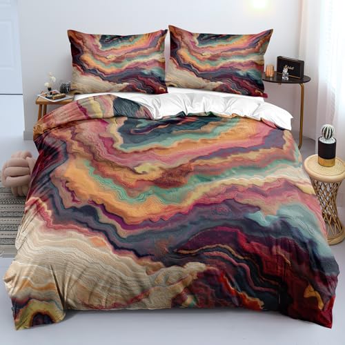 Housse de couette motif rochers qui transforme l'ambiance de votre lit