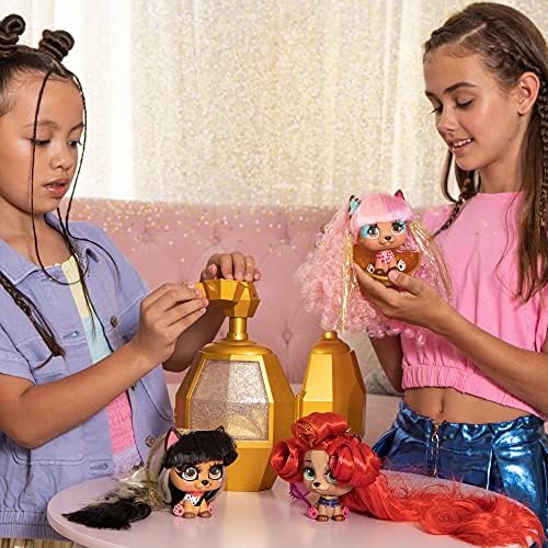 VIP PETS Celebripets | Surprise collectible famous celebrity doll with long Golden Hair to style (30 cm) plus Accesories & Salon Playset - Gift toy for kids +3 Years