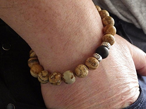 Bracciale per gli uomini perline di perle e