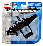Maisto Fresh Metal Tailwinds 1:87 Scale Die Cast United States Military Aircraft : U.S. Army Air Force World War II Twin-Engine Monoplane Night Fighter and Intruder Aircraft P-61 Black Widow with Display Stand (Dimension: 5-1/4