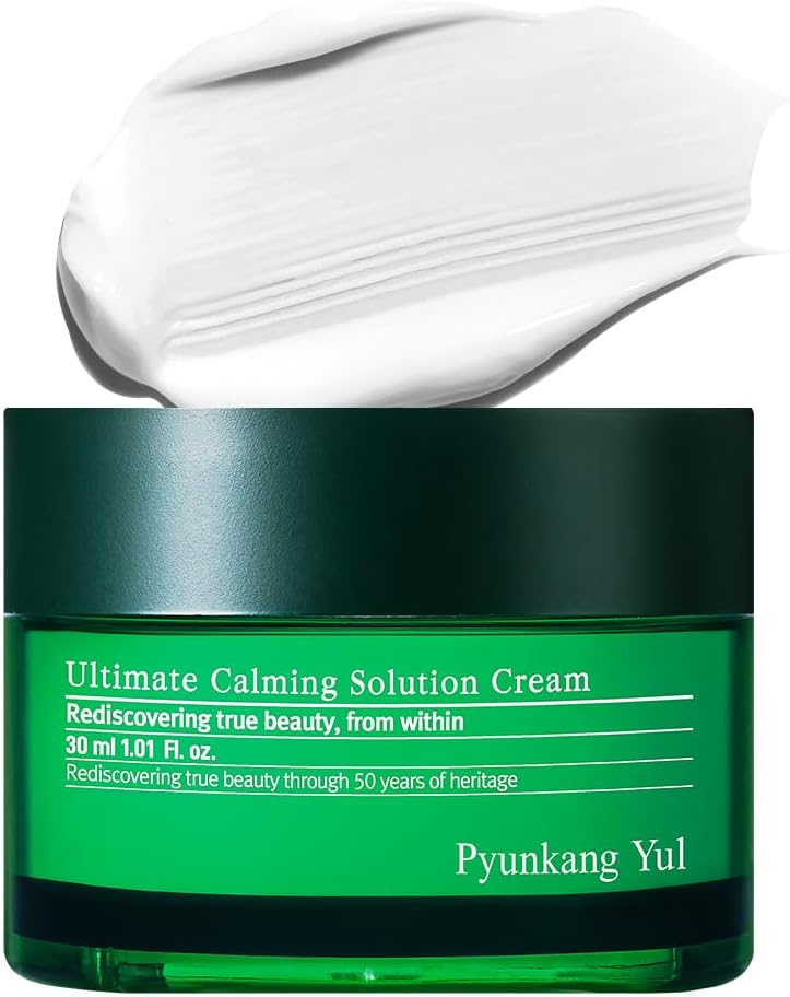 [PKY] Pyunkang Yul Ultimate Calming Solution Cream for Sensitive Skin with Patented Ingredients, Moisturizer Intensely Calms & Soothes Redness with Cica & Tea Tree, Korean Skincare (1.01 Fl. Oz, 30ml)