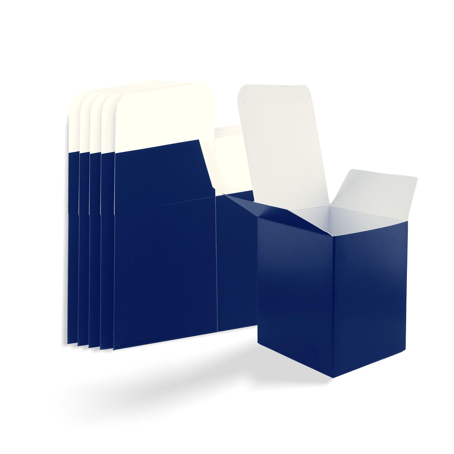 Blue Gift Boxes, Square Presentation Boxes, Easy Assemble, Favour Boxes, Bulk, Gift Wrap, Birthday, Wedding, Packaging Boxes, Kraft Gift Boxes - 15x11.7x11.7cm - 240 Pack
