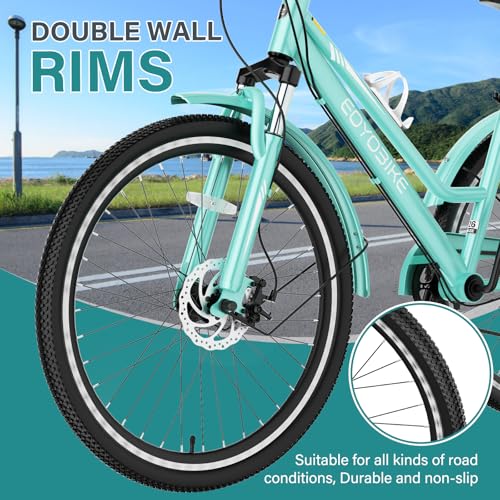 MOPHOTO Mountain Tricycle for Adults, 3 Wheeled 7-Speed Mountain Tricycle 24 inch 26 inch Men\'s Women\'s Tricycles Cruiser Bike Featuring Disc Brakes, Cargo Basket - Thumbnail 4