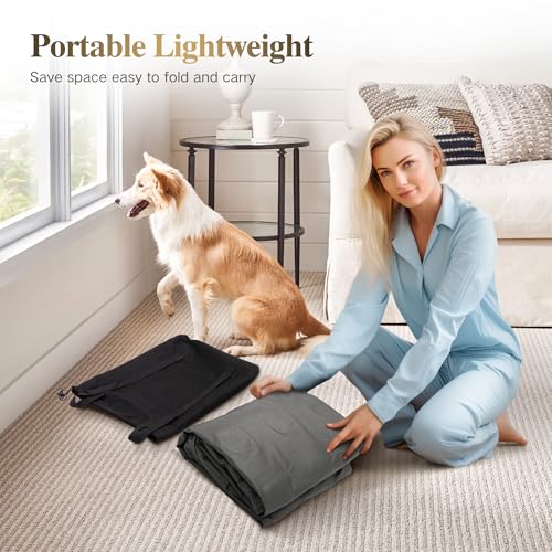 ALPHA CAMP 19” Twin Air Mattress with Built in Pump and Pillow, Blow up Mattress in 2 Mins Self-Inflation/Deflation with Soft Plush Top, Foldable Inflatable Mattress, Air Bed for Camping, Home Guest