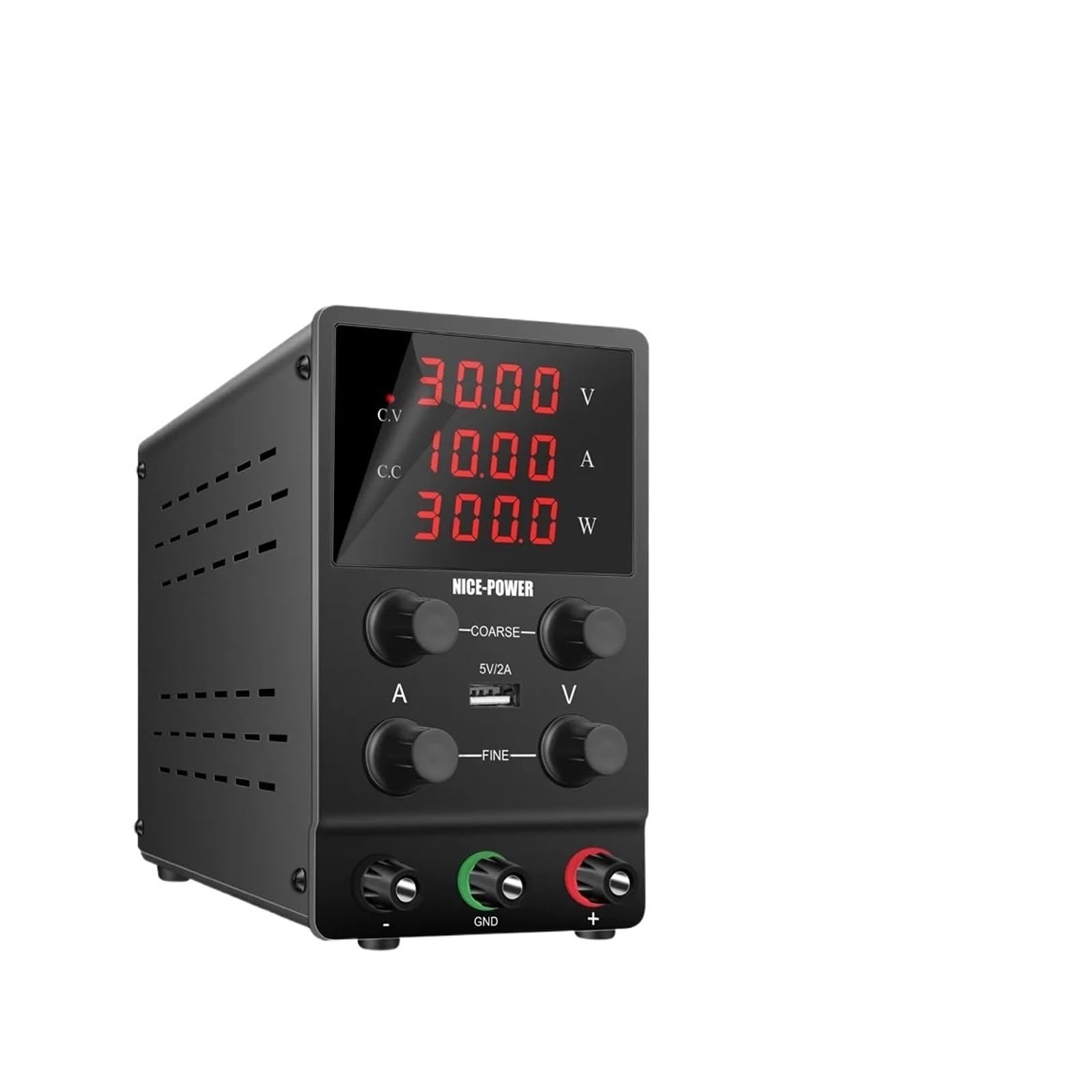 JJKKOZVQF USB DC Regulated Lab Power Supply Adjustable 30V 10A Laboratory 60V 5A Voltage Regulator Stabilizer Bench Source(White 120V 3A)