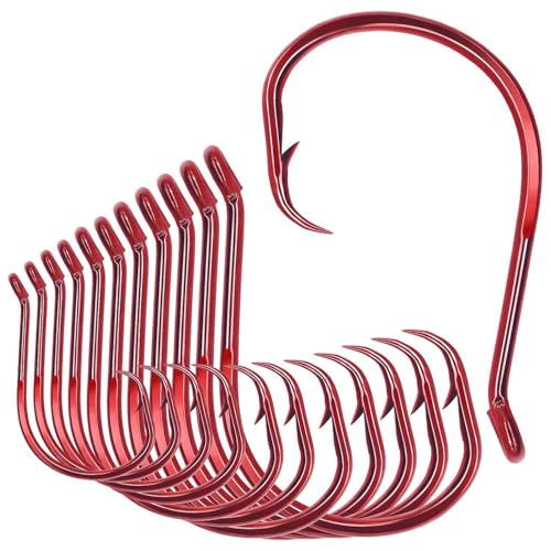 Circle-Hooks-Fishing-Equipment-Octopus-Hooks-Saltwater-50 Pack Red-2/0