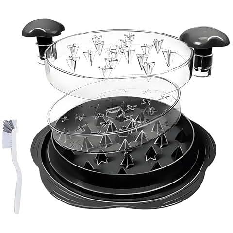 Chicken Shredder, Large Chicken Breast Shredding Tool Twist, With Separate Plate & Brush Easy Cleaning, Meat Shredder Tool Twist For Pork Beef Chicken Anti-Slip Dishwasher Safe BPA Free(Black) Cover