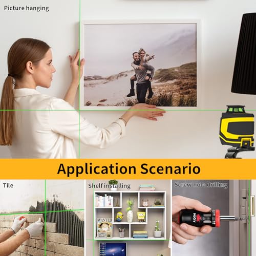 Asobris TQ0504 360° Laser-Level-With-Tripod Self-Leveling, Green Cross Line Laser With Horizontal Vertical Beam, Laser Tool For Picture Hanging Construction Floor Tile Wall thumb #5