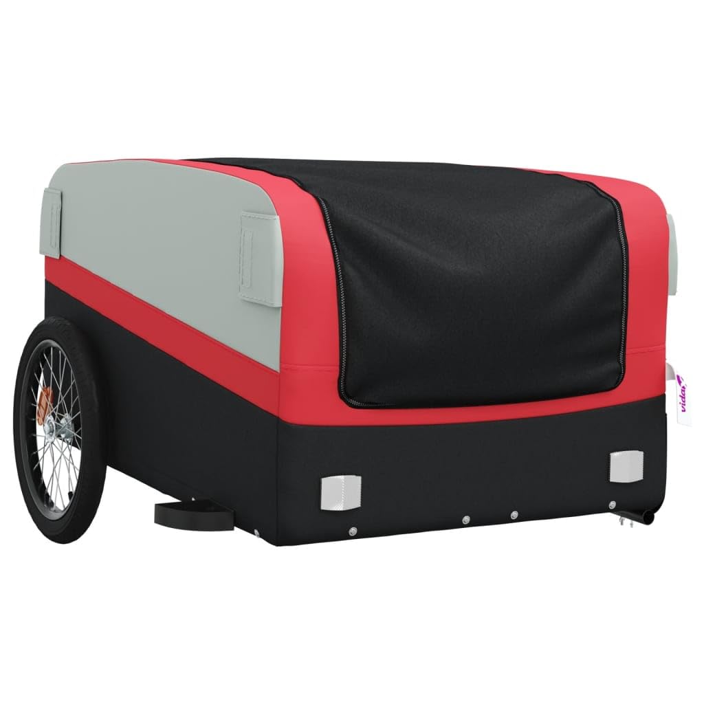 SKM Bike Trailer Black and Red 45 kg Iron (Weight-14KG)-4048