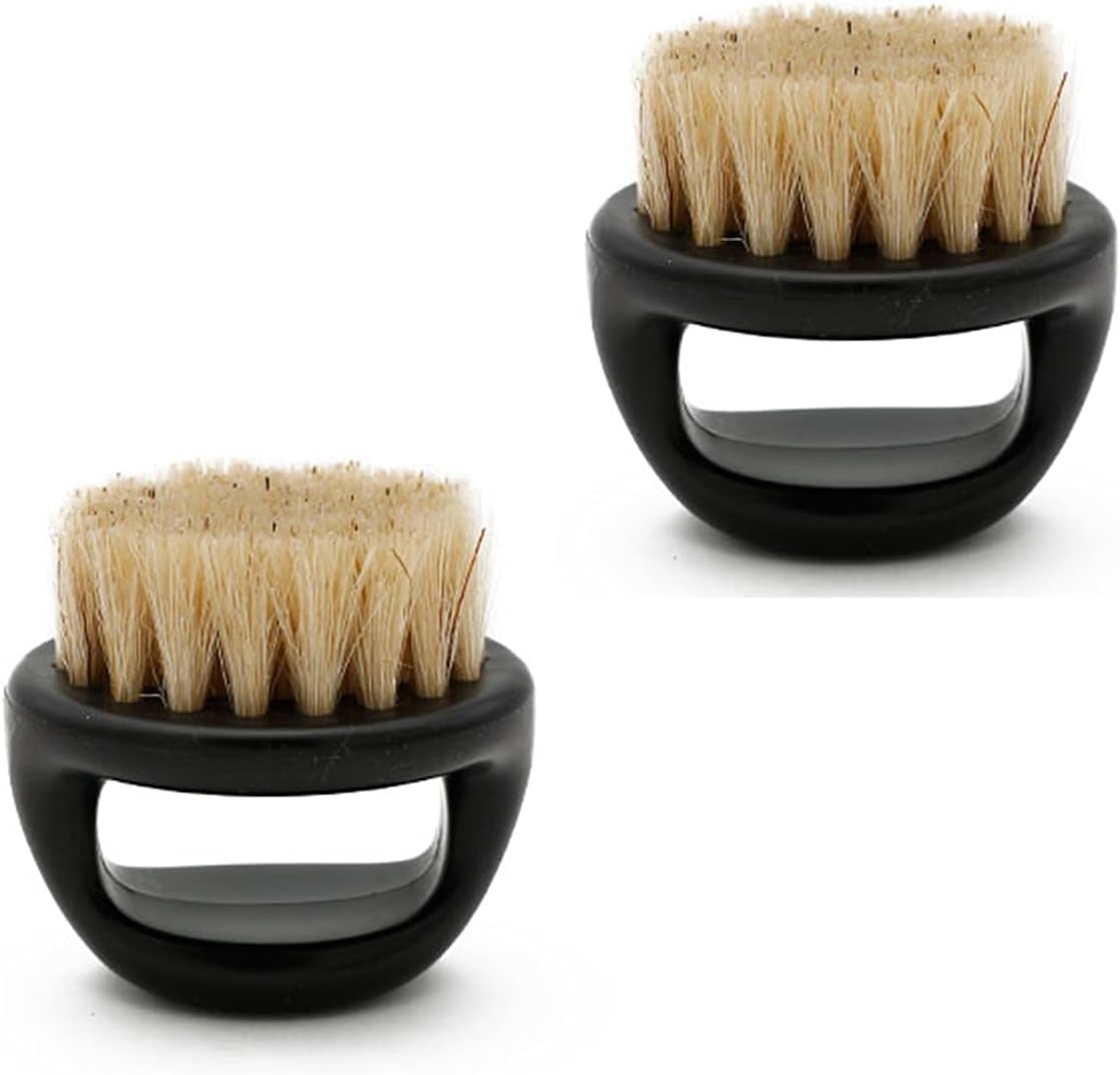 Shaving Brush, Handmade Portable Head Styling Accessories Foam Soap Beard Brush Bristle Hair Shaving Brush, 2 Pieces (Color : D)