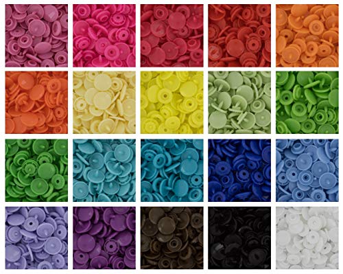 New 1000 Sets KAM Plastic/Resin Snaps/Snap for Diapers/Bibs/Cloth/PUL (You Choose 20 Colors)