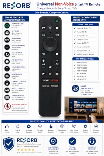 Image of Sony Bravia TV Remote Compatible with Smart LED UHD OLED QLED Android TV Models, LED 426 (Non-Voice Control Remote)