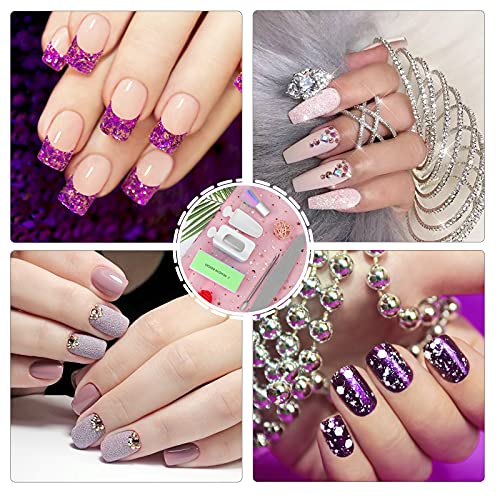 Dreamtop 6-teiliges Dip-Pulver-Werkzeug-Set, Dip-Puder-Tablett mit Nagelpinsel, Nagelfeilen, Pufferblock für Nagelkunst… – Bild 6