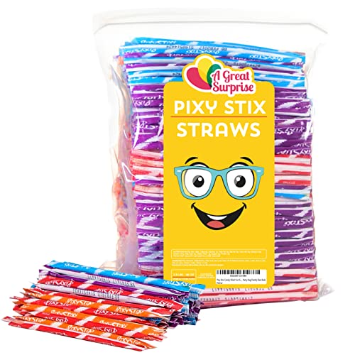 Pixy Stix Candy Filled Fun Straws Bulk Candy 3 Pounds Aprox. 600