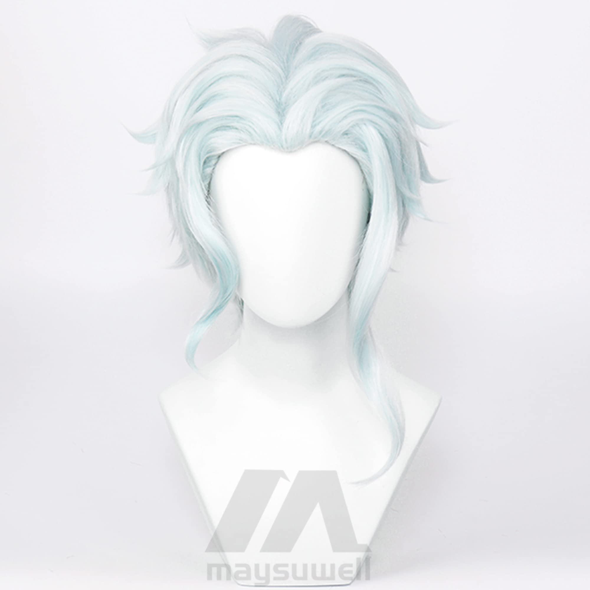 Sky Blue Cosplay Wig with Heat Resisitant Synthetic Costume Hairs for Women Men Halloween Christmas Cos Anime Party Replacement Wigs - Image 2