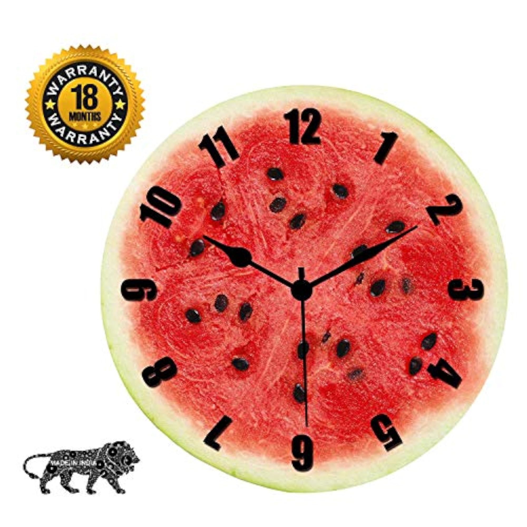 Watermelon Printed Designer Round Wooden Wall Clock
