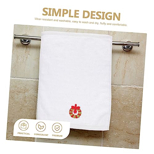Toalla facial navideña de algodón transpirable: pack de 6 piezas de baño resistentes 7