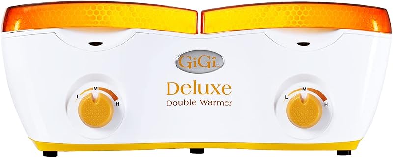Aquecedor Duplo de Cera GiGI Deluxe, Controle de Temperatura, 2 Compartimentos, para Latas de 397 g