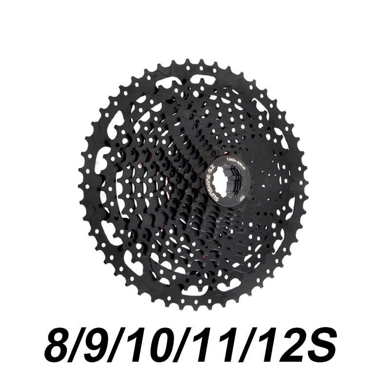 PiñOn Bicicleta Cassette Negro 8S 9S 10S 11S 12S MTB Bicicleta de Carretera Rueda Libre 11V 12V 42/46/50T 52T PiñOnes Bicicleta MontañA
