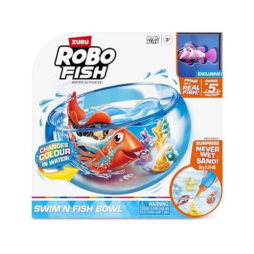 Robo Fish 7126 Robo FishFish Tank Playset Robotic Toy Pet, Fish, 13.5 x 30 x 28.5 Centimeters