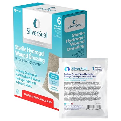 SilverSeal Hydrogel Burn and Wound Dressings (6 Count)