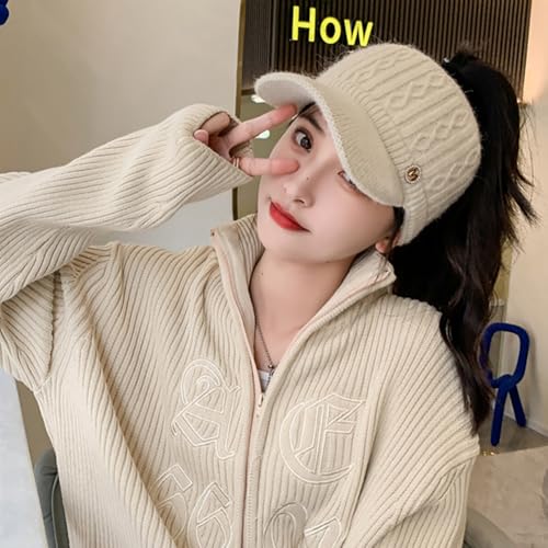 Gorro tejido Epsion para mujer con visera y diseño para high bun miniatura 3