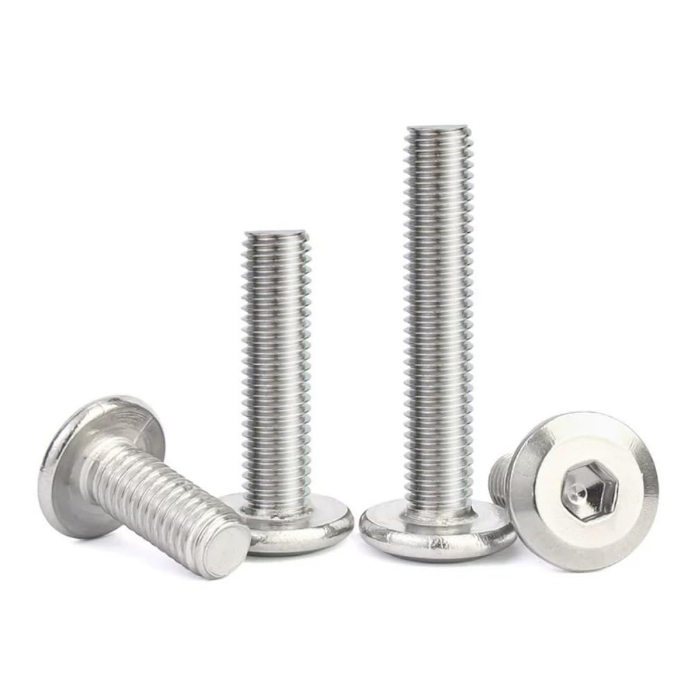 Zestaw śrub i nakrętek, Śruby łączące meble Allen ze stali nierdzewnej SS304 z łbem sześciokątnym M3-M10(M4 x 18mm)