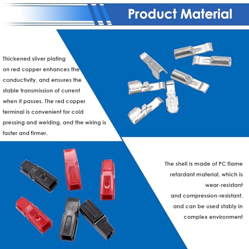 smseace 240Pcs 15/30/45 Amp Power Connectors 0.5-6mm² (20-10AWG) Quick Disconnect Power connectors Quick Disconnect Terminals Connectors by smseace - Image 3