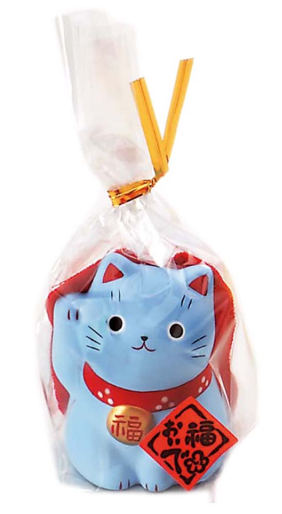 薬師窯 招き猫 Amazon.co.jp: 薬師窯 錦彩福おいで招き猫(小・青) AM-Y7120 : ホーム