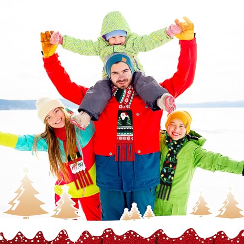 Liitrsh 6 Pcs Unisex Christmas Scarf with Tassels, Soft Knitted Holiday Scarf for Women Wraps Gift, 6 Styles (Classic) Multicolor4