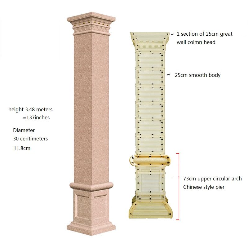 European Style Building Column Roman Column Concrete Mold - Fiber ...
