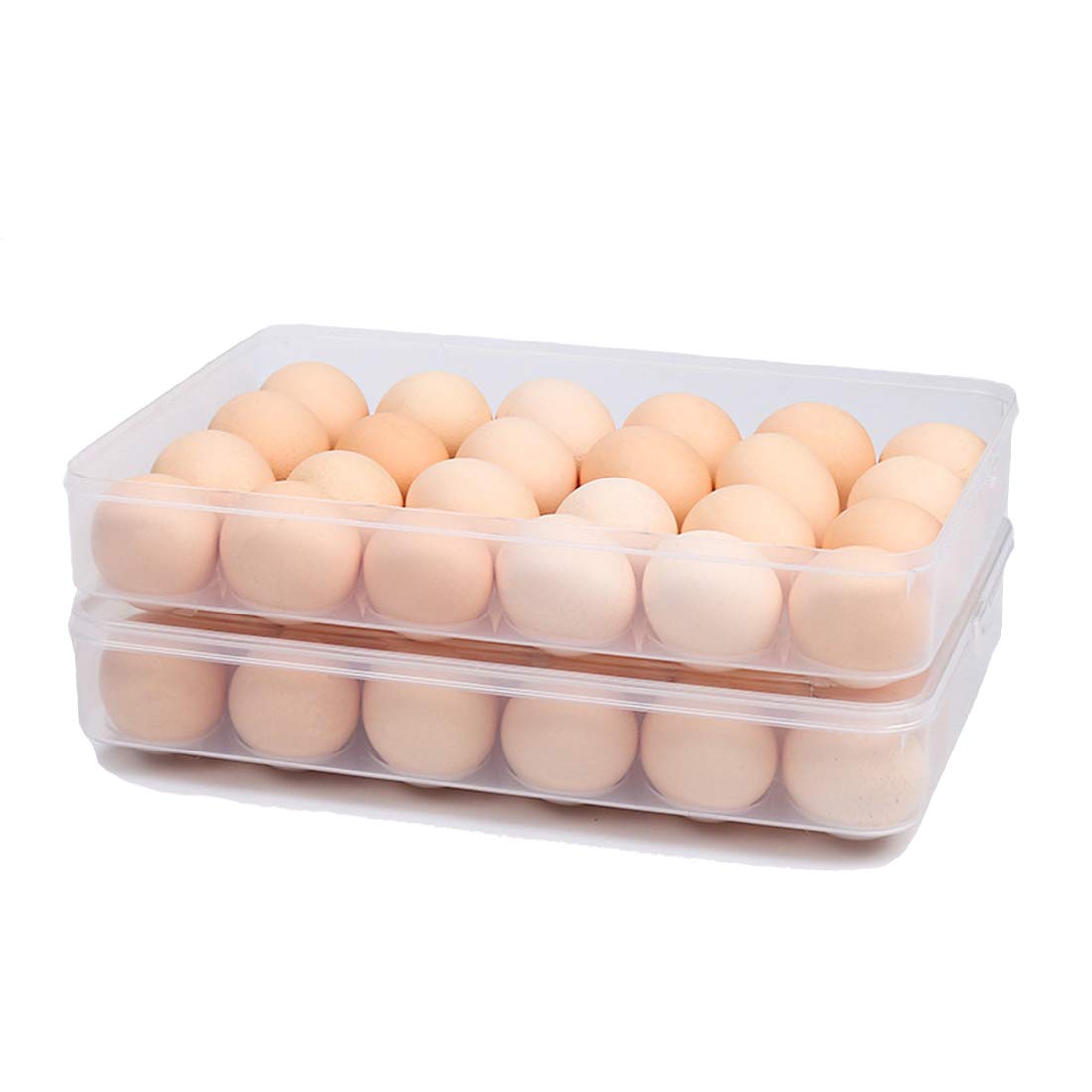 Buy STARSLIFE Egg Holder for Refrigerator with Lid, Covered Eggs Tray