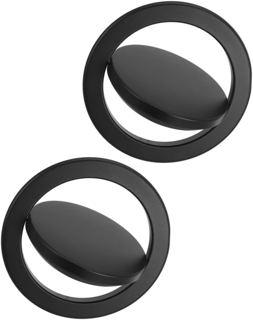 Ciieeo 2pcs Stainless Steel Trash Can Lid Swing Flap Cover Recessed Countertop Garbage Bin Lid for Kitchen Bathroom Office, round 21-24cm Opening Waste Grommet Cover