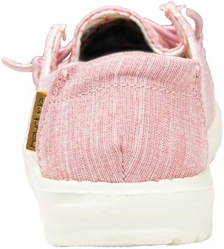 Hey Dude Girl's Wendy Youth Linen Cotton Candy Size 3 | Girl’s Shoes | Girl’s Lace Up Loafers | Comfortable & Light-Weight