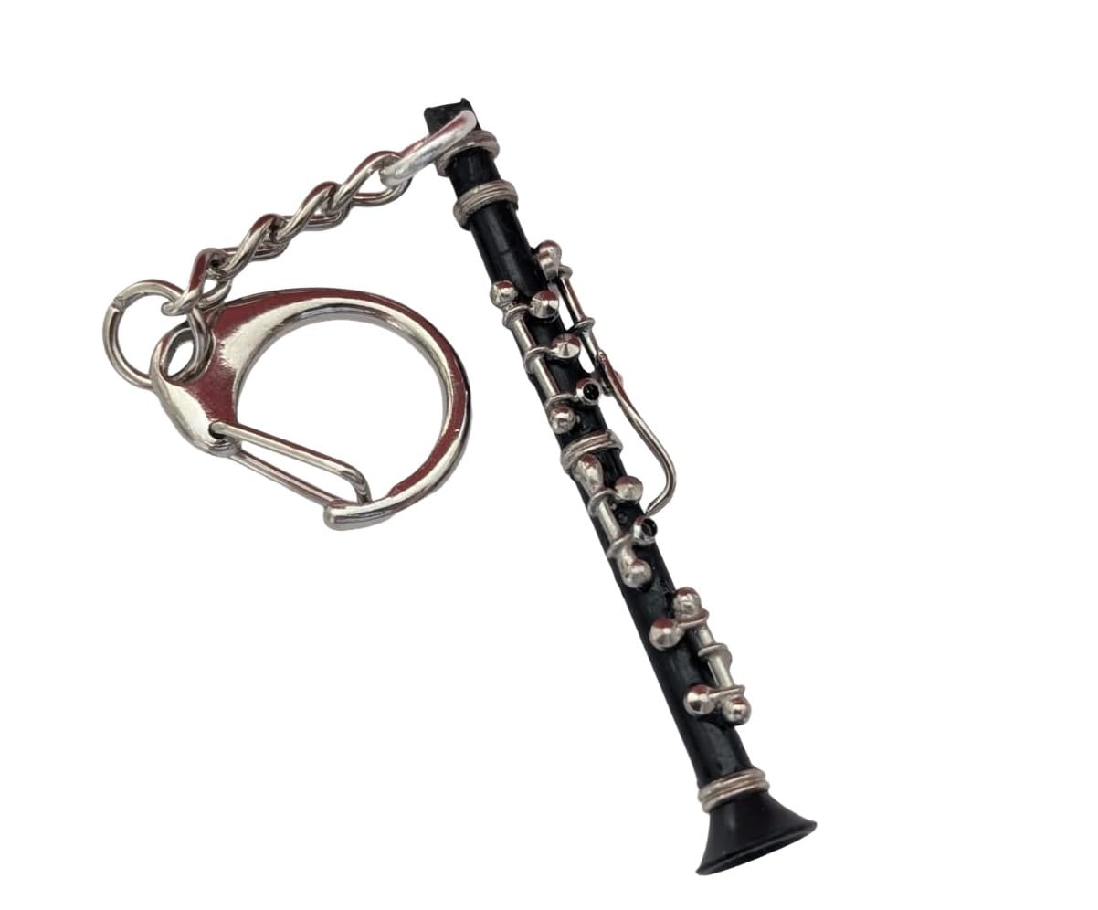 Miniblings Clarinette Flûte traversière traversière Clarinette Trousseau - Pendentif bijoux faits à la main I Porte-clef Porte-clef - Clarinette Flûte traversière clarinettiste