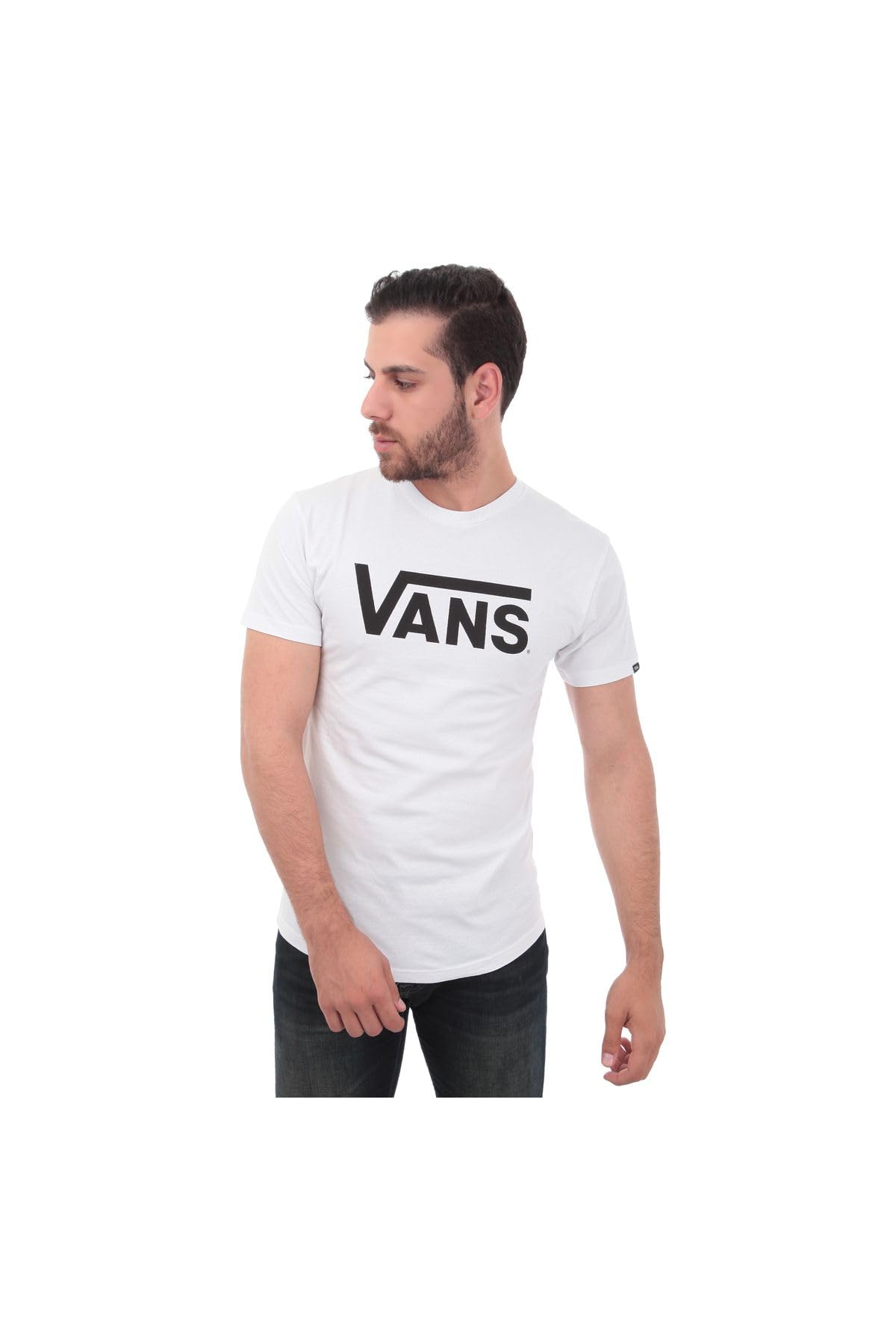 Vans Men's Classic T-Shirt, White/Black, L