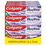 Colgate® Max White Sparkle Diamonds Zahnpasta 75ml – ideale Zahnaufhellung für glattere und weißere Zähne – stellt das natürliche Zahnweiß wieder her und erfrischt den Atem anhaltend.