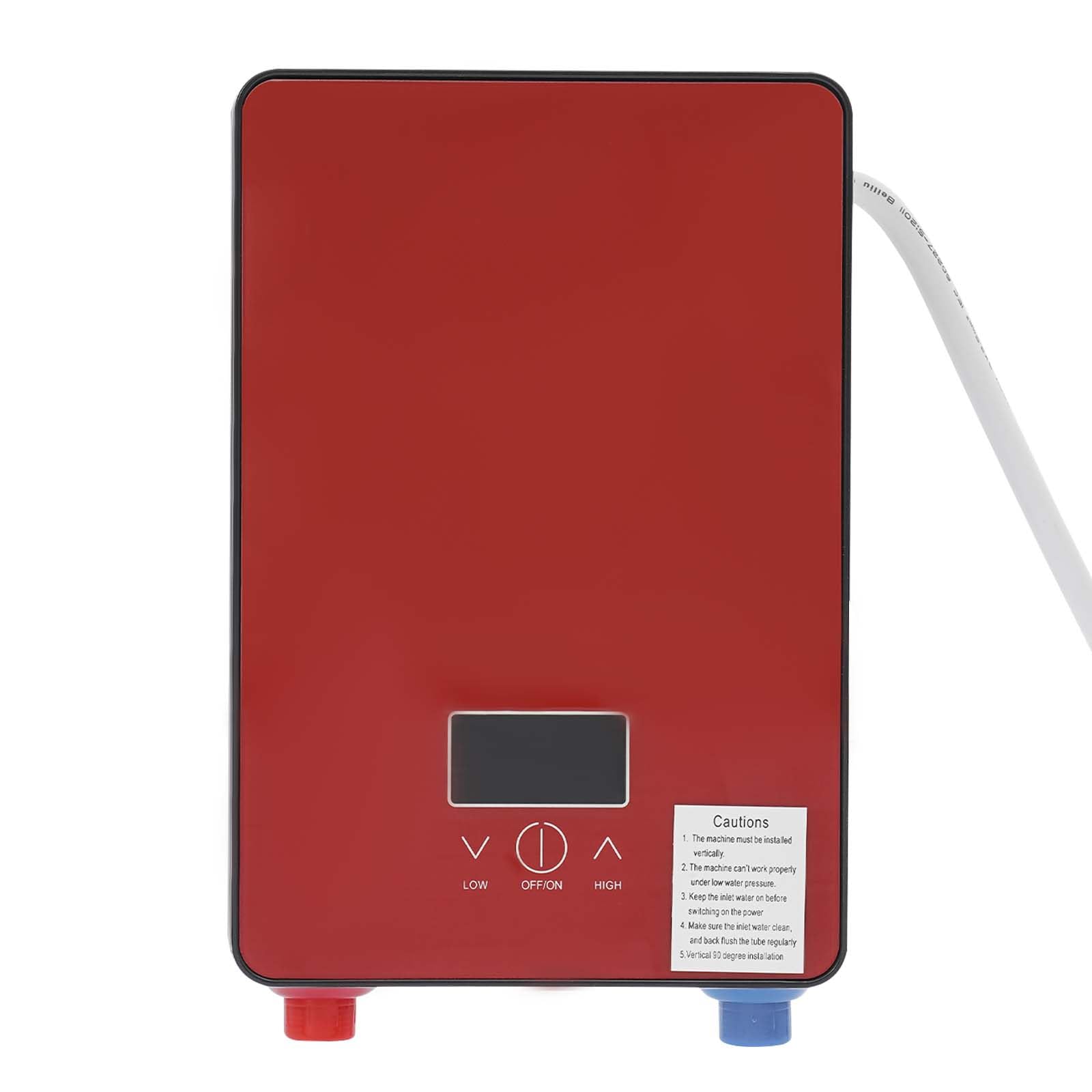 Elektryczny podgrzewacz wody 6500 W, montaż ścienny, 220 V, IPX24, regulacja temperatury, 30-55°C, stal nierdzewna, szkło, do kuchni, łazienki, hotelu, bez podgrzewania, funkcja pamięci z słuchawką