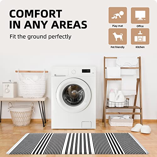 Kokhub Kitchen Mat And Kitchen Rugs 2 Pcs, Cushioned 1/2 Inch Thick Anti Fatigue Waterproof Mat, Comfort Standing Desk Mat, Kitchen Floor Mat With Non-Skid & Washable For Home, Office, Sink-Black #TOP4