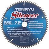 Tenryu Silencer Series Steel Arbor Blade 10.23 inches 72 Tooth