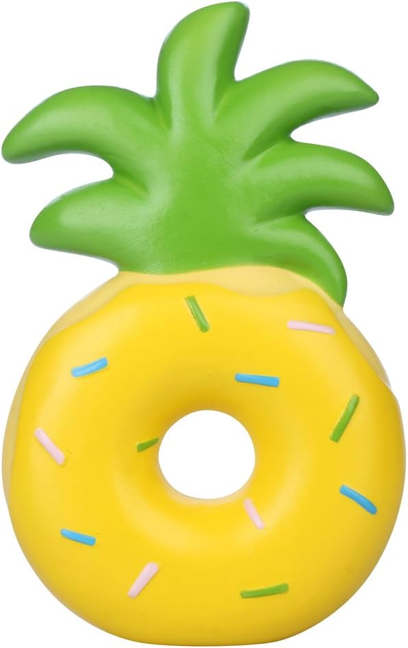 VLAMPO squishies Pineapple Donut Squishy Slow Rising Stress Toys 6.1 Yellow 1 Pieces Jumbo Size