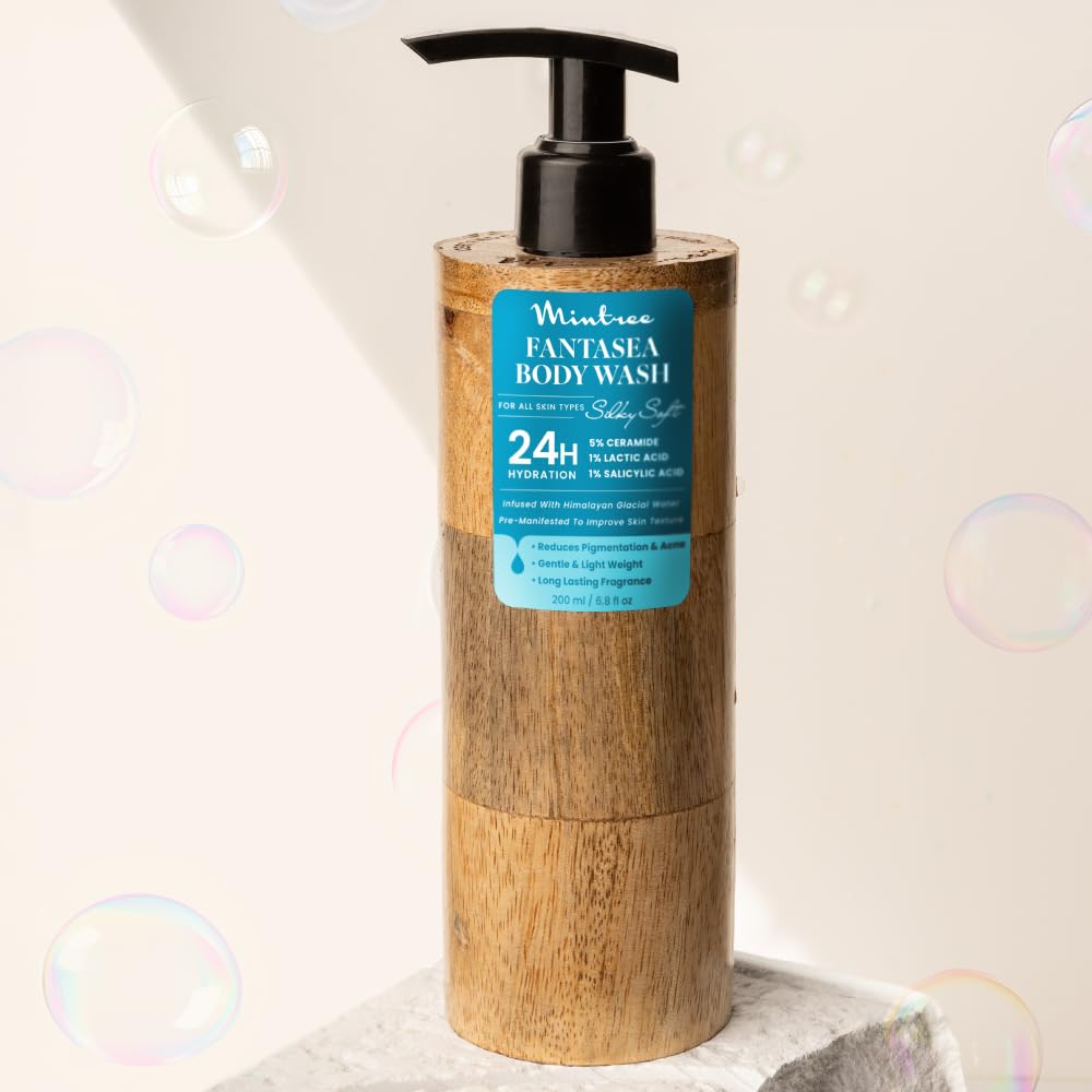 Mintree Certified Organic & Vegan FantaSea Hair & Body Wash - Luxurious All-in-One Cleanser for Glowing Skin & Hair | Paraben-free hair and body wash | hair fall reduction - 200ml