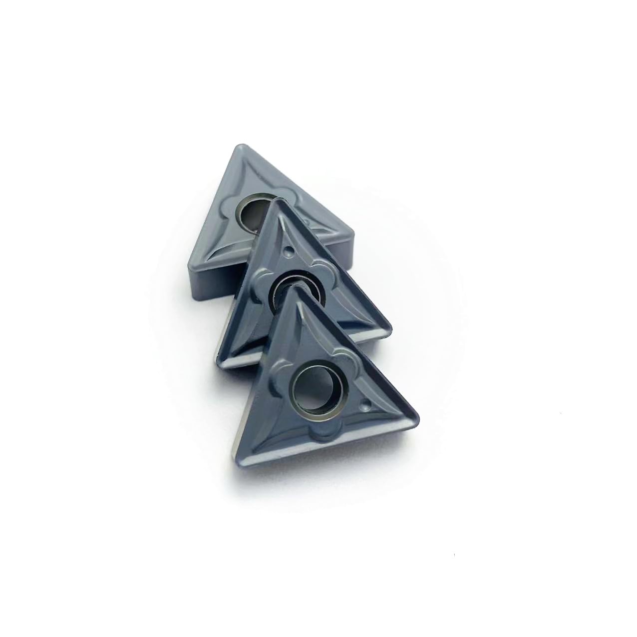 TNMG160404 TNMG160408 NN LT10 Triangular Tungsten Steel Carbide Blade Insert CNC Turning Tool, Carbide Turning Inserts External Turning Tool 10PCS(TNMG160408 NN LT10)
