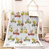 RFFLUX 3D Fahrzeug Kuscheldecke 130x150cm Warmer Winter Weich Cartoon Auto Sherpa Decke Microfaser Fleecedecke Wohndecke Flauschige Couchdecke Sofaüberwurf Blanket Tagesdecke（Stil 145-13）