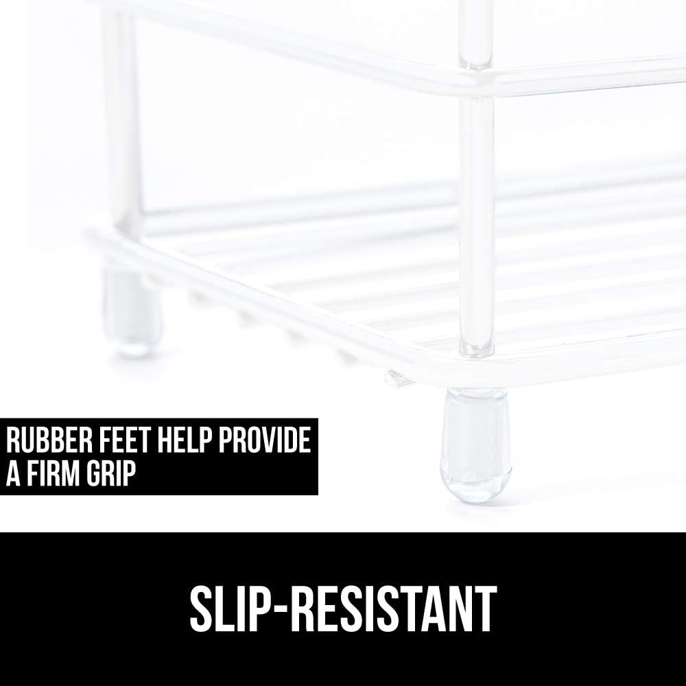 Gorilla Grip Toothbrush Holder, Rust and Slip Resistant, Durable Steel Bathroom Accessories Organizer, Open Design Set for No Buildup, Multi Functional, Hold Toothpaste and Tooth Brush, 5 Slot, White : Home & Kitchen