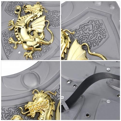 Shield Toy Medieval Shield Knight Toys Vintage Toys Warrior Costume Boys Knights Shield Kids Cosplay Shield Toy Performance Shield Kids Cosplay Shield Child Prom Abs by Toyvian - Image 5